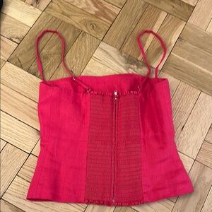 Reformation Pink Fitted Bustier Camisole